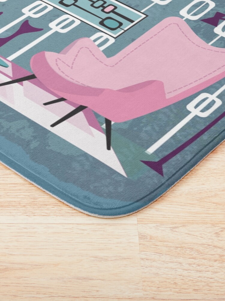 Thumbnail 3 of 6, Bath Mat, Lounging Cat designed and sold by CarlaBaremb.