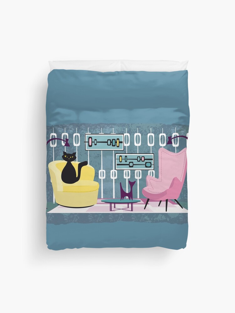 Thumbnail 1 of 2, Duvet Cover, Lounging Cat designed and sold by CarlaBaremb.