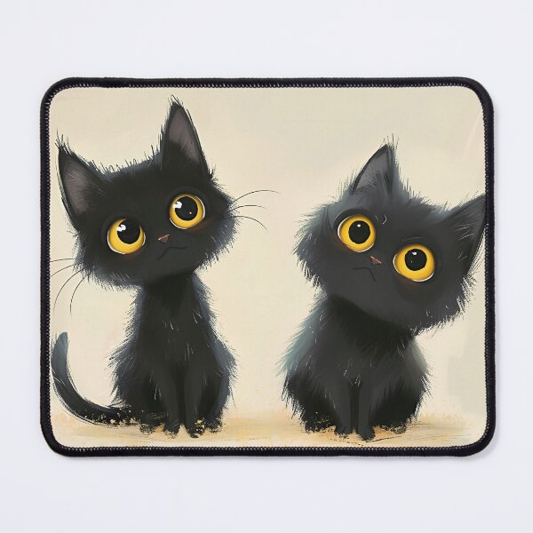 Item preview, black cats designed and sold by SunnyArtRoom.