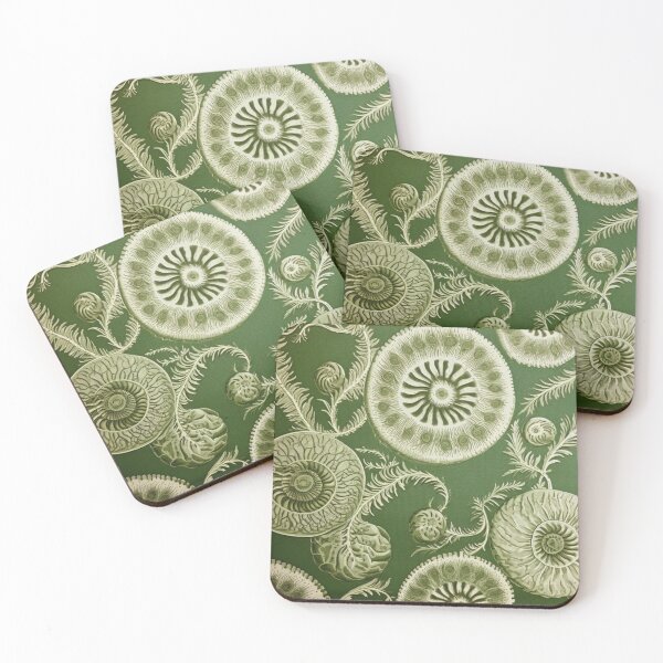 Item preview, Antique Toile de Ammonite in Green designed and sold by Shelly Little.