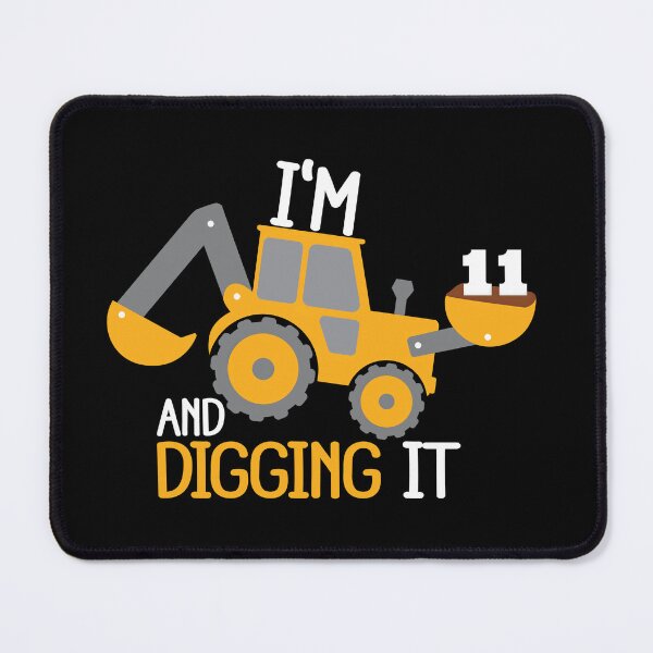 Item preview, Construction Birthday Digging It: 11th Birthday on Black designed and sold by sweetbelle.