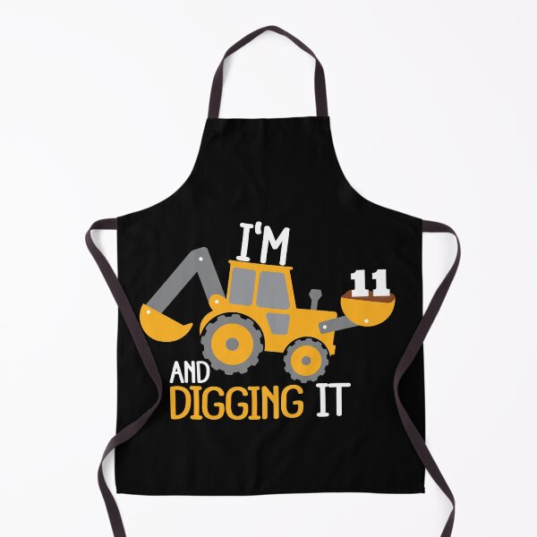 Item preview, Construction Birthday Digging It: 11th Birthday on Black designed and sold by sweetbelle.