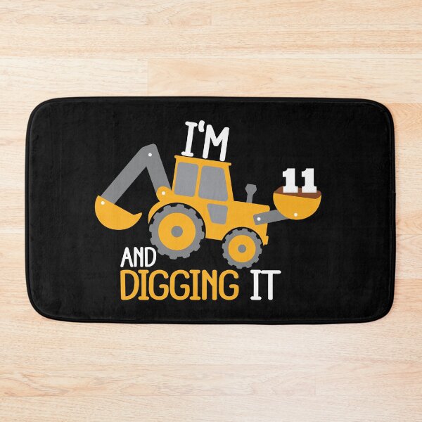 Item preview, Construction Birthday Digging It: 11th Birthday on Black designed and sold by sweetbelle.