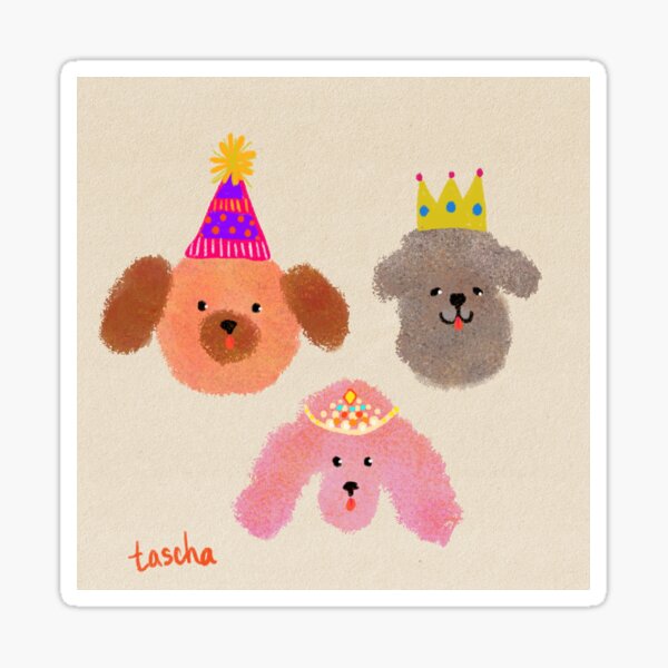 Item preview, Party hat dogs designed and sold by tascha-doodles.