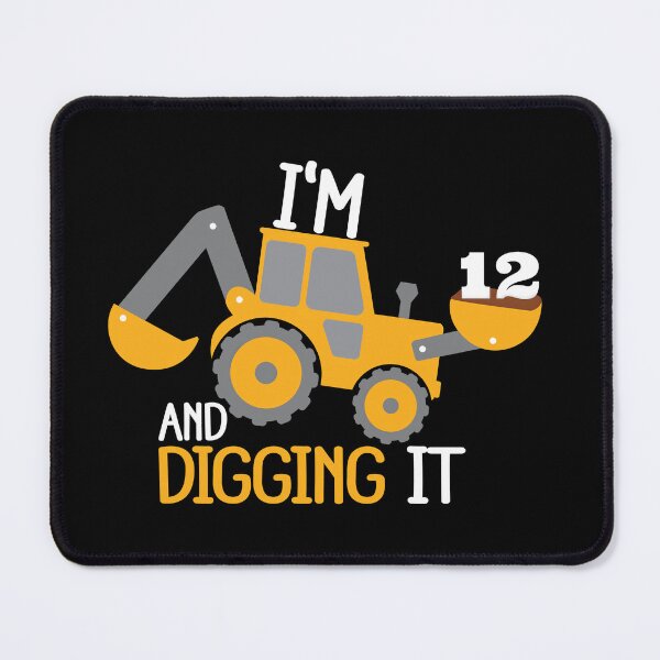 Item preview, Construction Birthday Digging It: 12th Birthday on Black designed and sold by sweetbelle.