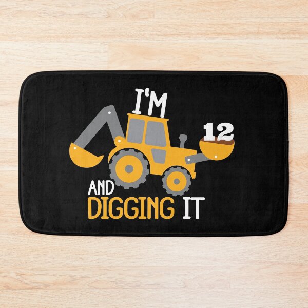 Item preview, Construction Birthday Digging It: 12th Birthday on Black designed and sold by sweetbelle.