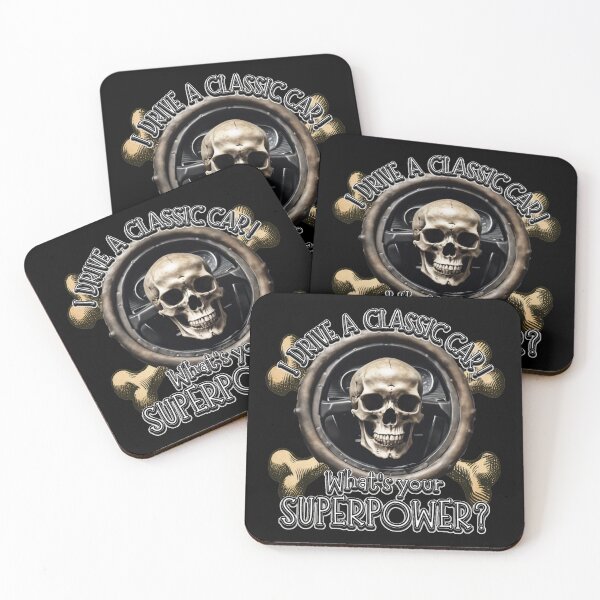 Item preview, Skull and Cross Bones - I DRIVE A CLASSIC CAR, whats your SuperPower? designed and sold by Michael van der Hoorn.