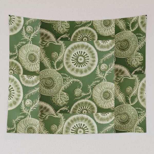 Item preview, Antique Toile de Ammonite in Green designed and sold by Shelly Little.