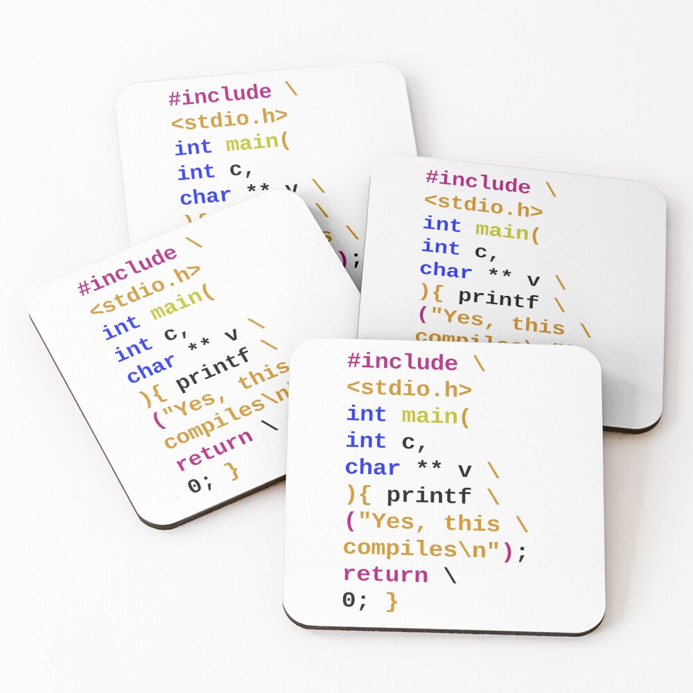 Item preview, Coasters (Set of 4) designed and sold by ByteWorksStudio.