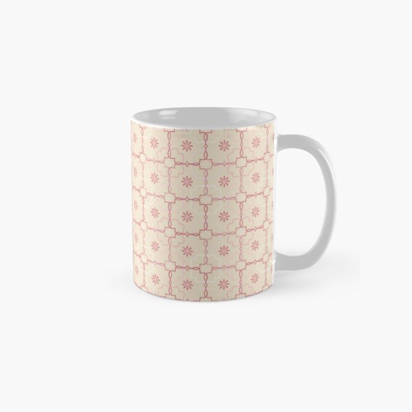 Pink and Pale Yellow Pattern Petite! Classic Mug