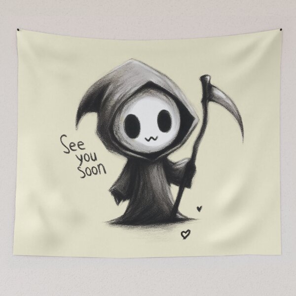 Item preview, Charming Grim Reaper See You Soon | Casual Spooky designed and sold by RuyaFab.