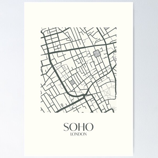 Item preview, Soho London Map designed and sold by aislingscorner.