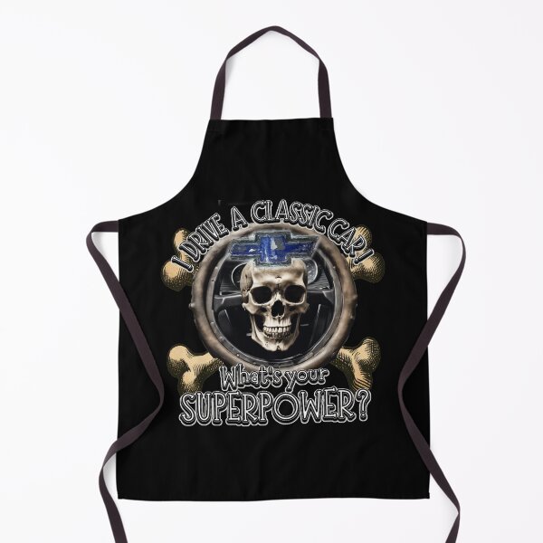 Item preview, Chev Skull and Cross Bones - I DRIVE A CLASSIC CAR, whats your SuperPower? designed and sold by Michael van der Hoorn.