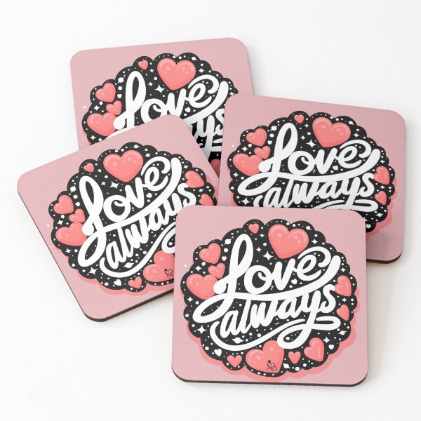 Item preview, Love Always, pink background, Valentines Day designed and sold by altbarbzz.