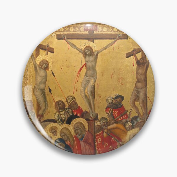 Item preview, The Crucifixion by Pietro Lorenzetti designed and sold by CarolusMarcus | Medieval Sacred Art.