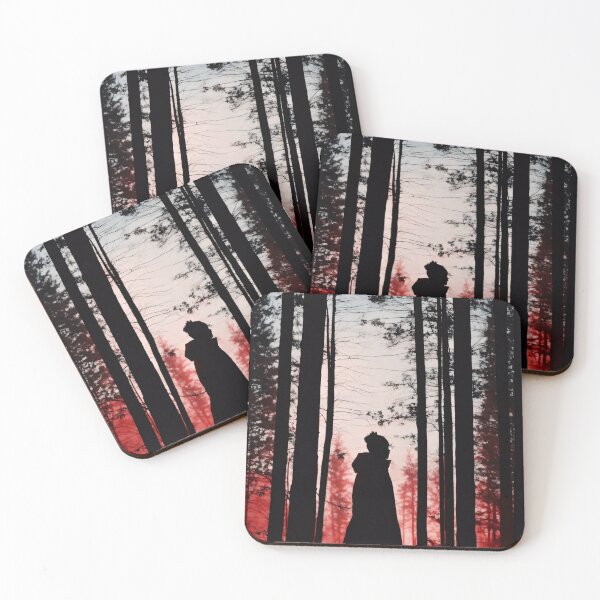 Item preview, Silhouette Amidst Crimson Woods designed and sold by John v p.