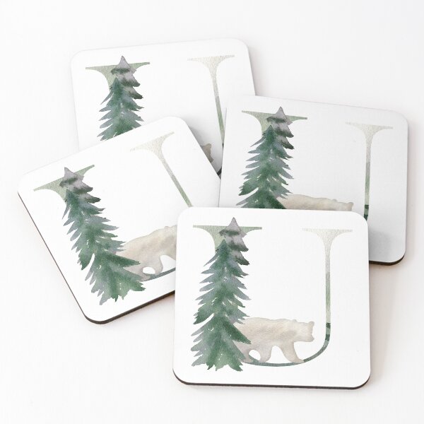 Artikelvorschau, Watercolor forest letter U.  entworfen und verkauft von tapilipa.