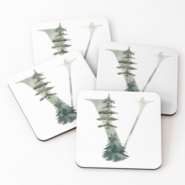 Artikelvorschau, Watercolor forest letter V.  entworfen und verkauft von tapilipa.