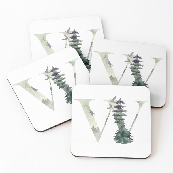 Artikelvorschau, Watercolor forest letter W.  entworfen und verkauft von tapilipa.