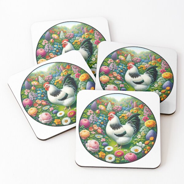 Item preview, Floral Splendor Rooster Artwork designed and sold by HomeAndHope.