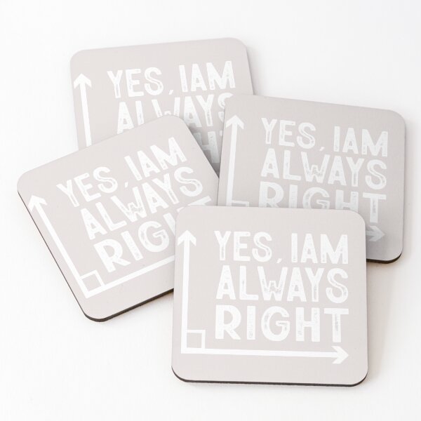 Item preview, Yes I Am Always Right Funny Right Angle Vintage Math Lovers designed and sold by roboartpixel.