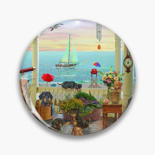 Item preview, Dachshunds Summer Vacation - Beach & Palace designed and sold by Clitus.
