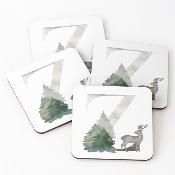 Item preview, Watercolor forest letter Z. designed and sold by tapilipa.