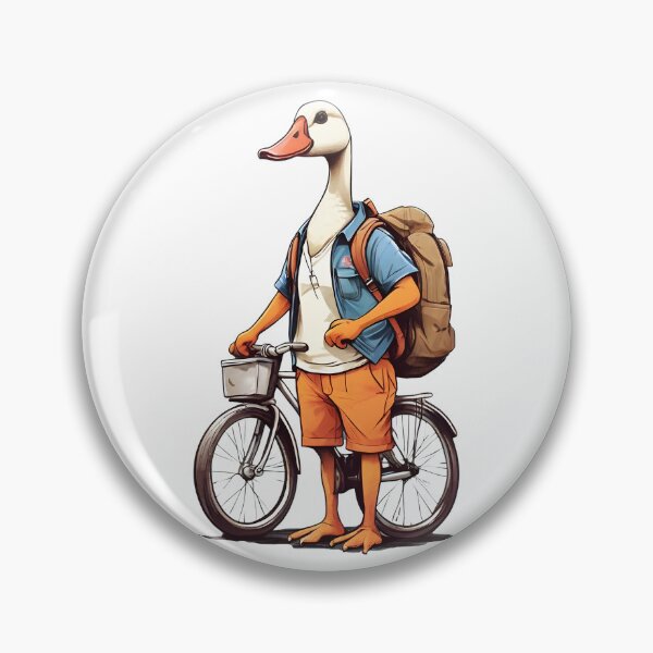 Item preview, Goose Wearing a Tshirt and Bicycle designed and sold by WIKWOK.
