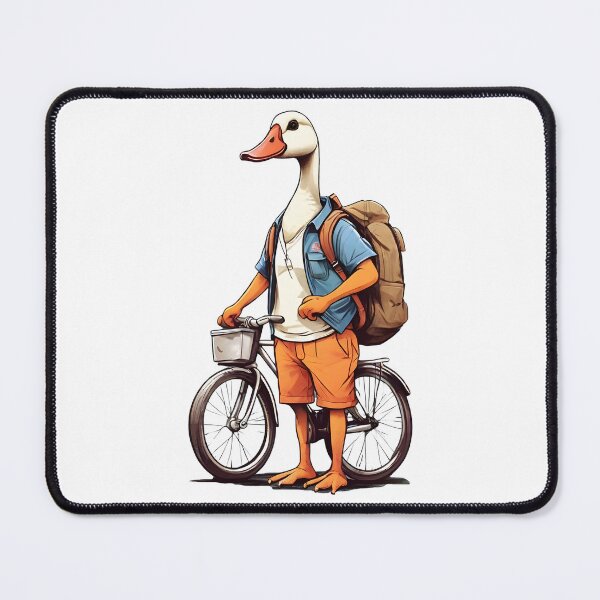 Item preview, Goose Wearing a Tshirt and Bicycle designed and sold by WIKWOK.