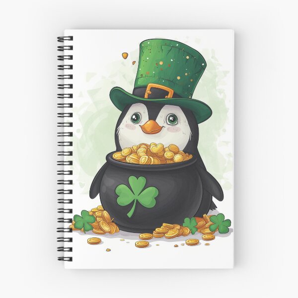 Artikelvorschau, Lächelnder Pinguin zum St. Patricks Day entworfen und verkauft von TorpStore.