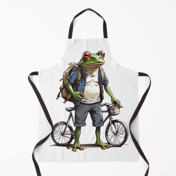 Item preview, Frog Wearing a Tshirt and Bicycle designed and sold by WIKWOK.