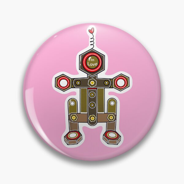 Item preview, Robot in love pink designed and sold by wwwariatka.
