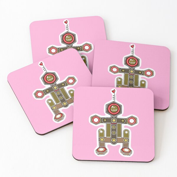 Item preview, Robot in love pink designed and sold by wwwariatka.