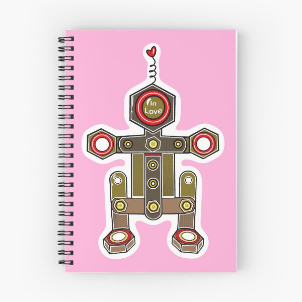 Item preview, Robot in love pink designed and sold by wwwariatka.