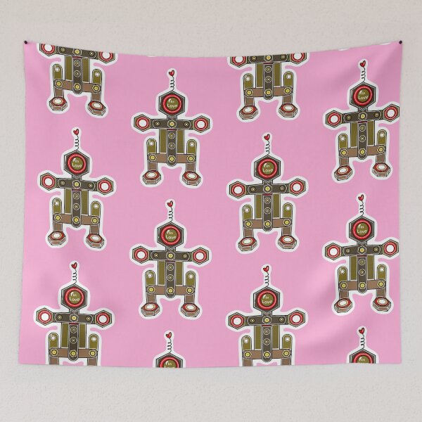 Item preview, Robot in love pink designed and sold by wwwariatka.
