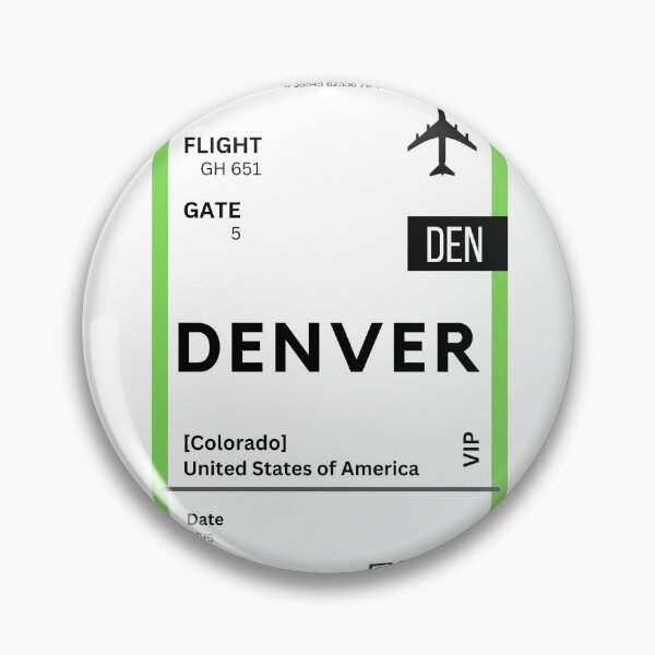 Item preview, Denver, Colorado USA Airplane Boarding Pass designed and sold by RoamInk.