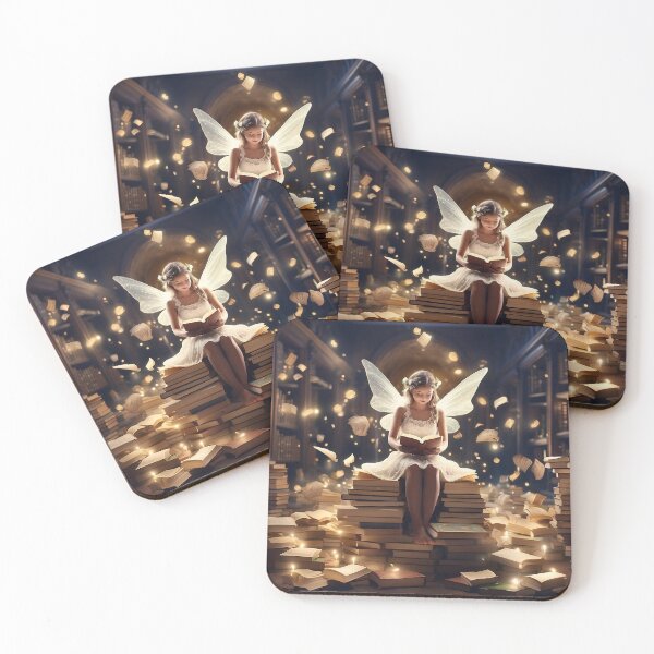 Item preview, Bibliomancer's Haven | Library Fairy Amidst Floating Tales designed and sold by MysticFable.