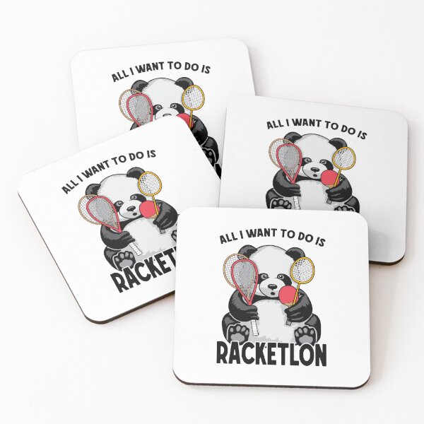 Item preview, Panda Racketlon All I Want To Do Is Funny Cute Bear Player designed and sold by GrandeDuc.