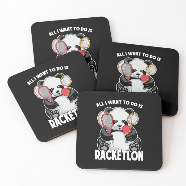 Item preview, Panda Racketlon All I Want To Do Is Funny Cute Bear Player designed and sold by GrandeDuc.