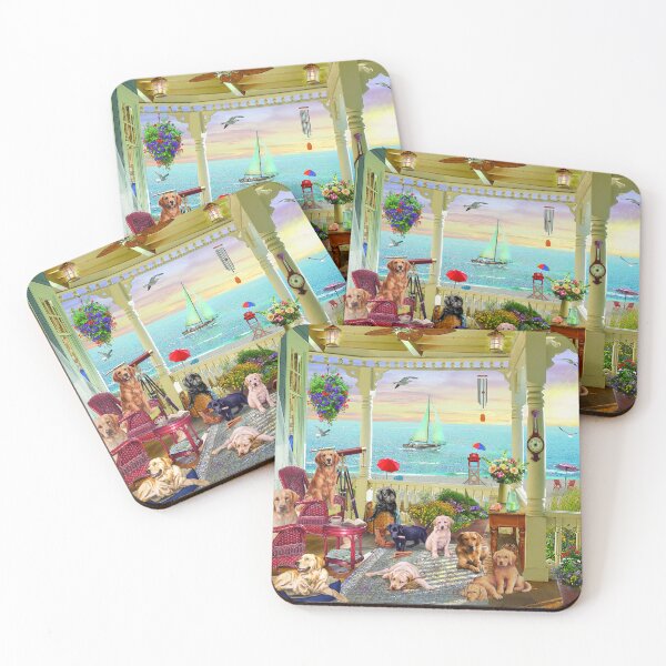 Item preview, Golden Retrievers Summer Vacation - Beach & Palace designed and sold by Clitus.