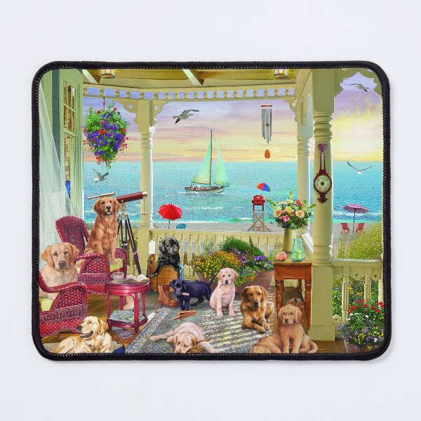 Item preview, Golden Retrievers Summer Vacation - Beach & Palace designed and sold by Clitus.