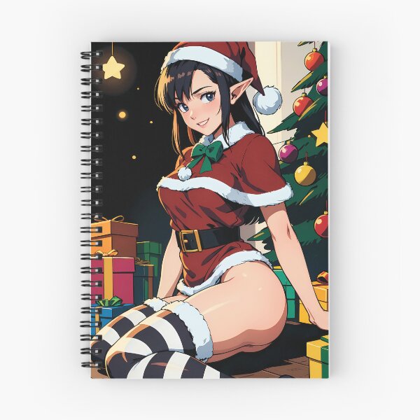 Aperçu de l'œuvre Adorable elfe de Noël animé créée et vendue par ByteyCreatives.