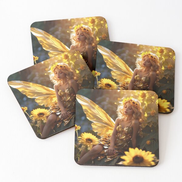 Item preview, Solar Serenity | Sunflower Fairy in Golden Glow designed and sold by MysticFable.