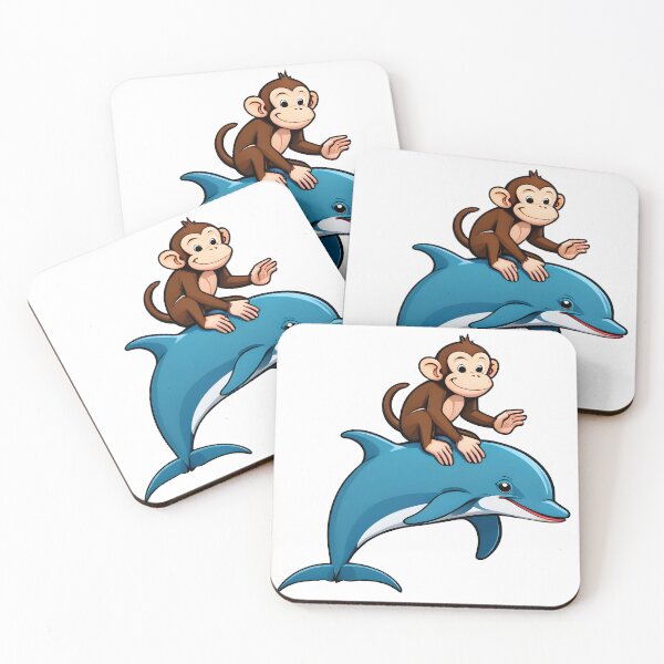 Item preview, Monkey riding a Dolphin_1 designed and sold by BAWPDesigns.