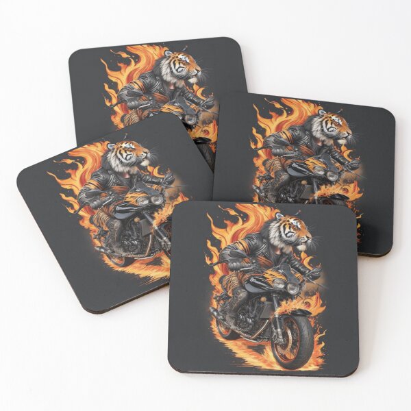 Item preview, Tiger Rider on a Fire Bike designed and sold by BaisaStudio.