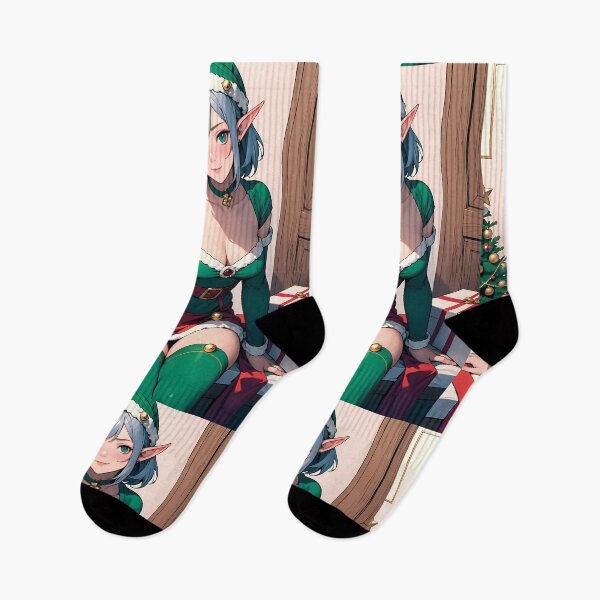 Item preview, Adorable Anime Christmas Elf in Green Outfit by Gifts and Tree designed and sold by ByteyCreatives.