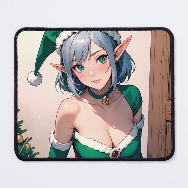 Item preview, Adorable elfo navideño de anime con traje verde de Gifts and Tree designed and sold by ByteyCreatives.