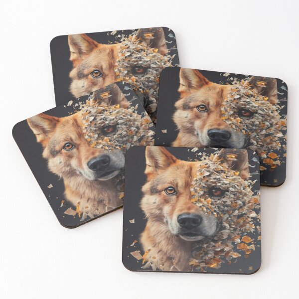 Item preview, beautiful  art  dog  haft split design  designed and sold by wawaart.