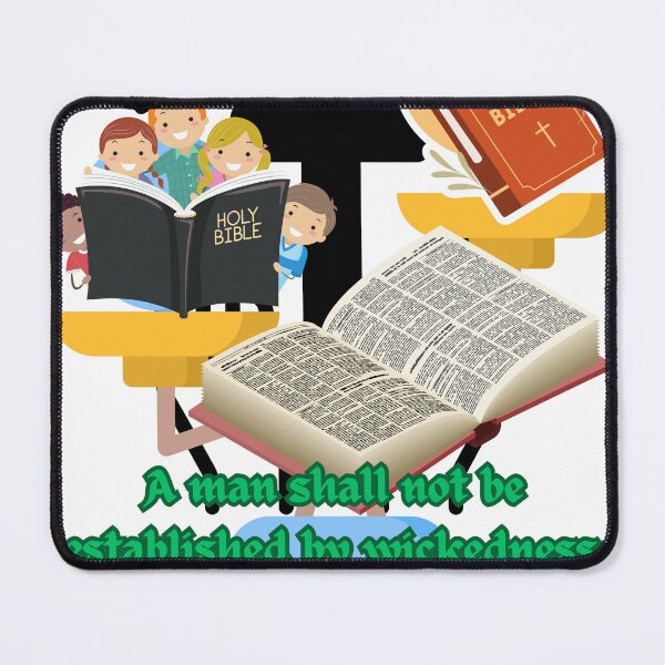 Item preview, A man shall not be established by wickedness: but the root of the righteous shall not be moved. designed and sold by Hinny8.