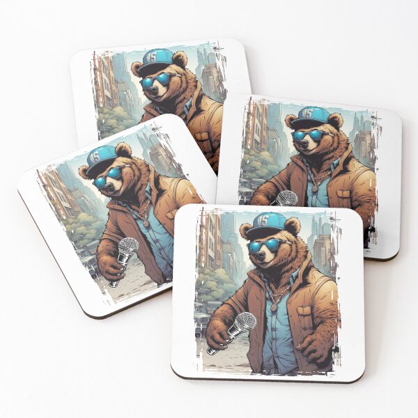 Item preview, Rap Hip Hop MC Bear Urban City Style Ready For Freestyle Rap Battle  designed and sold by DabGraphic.